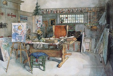 カール・ラーソン Painting - スタジオ 1895 カール・ラーション